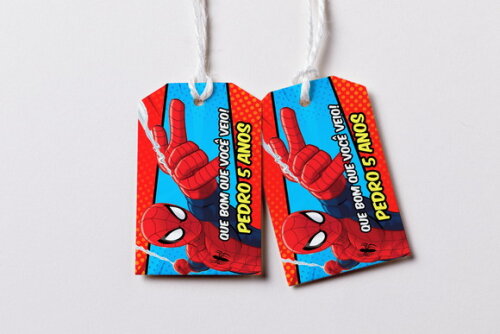 Tag Lembrancinha Homem Aranha