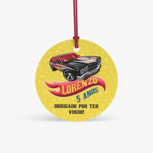 Tag Redonda Hot Wheels