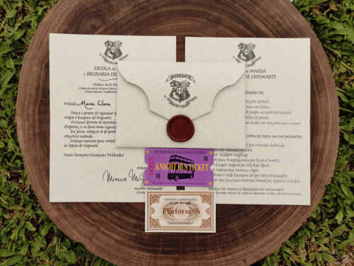 Carta Hogwarts Harry Potter - Personalizada com Nome e Endereço