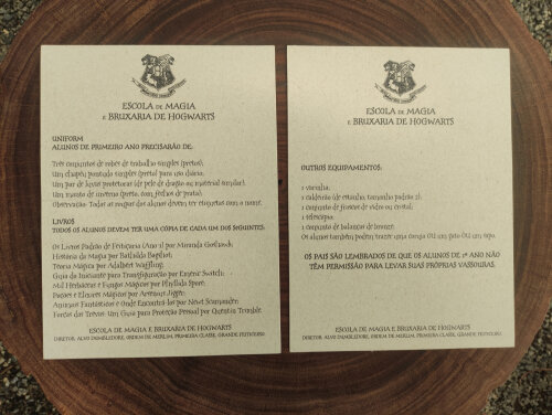 Carta Hogwarts Harry Potter - Personalizada com Nome e Endereço