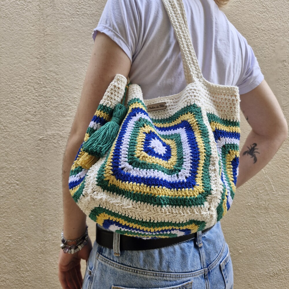 Bolsa de crochê Brasil 1