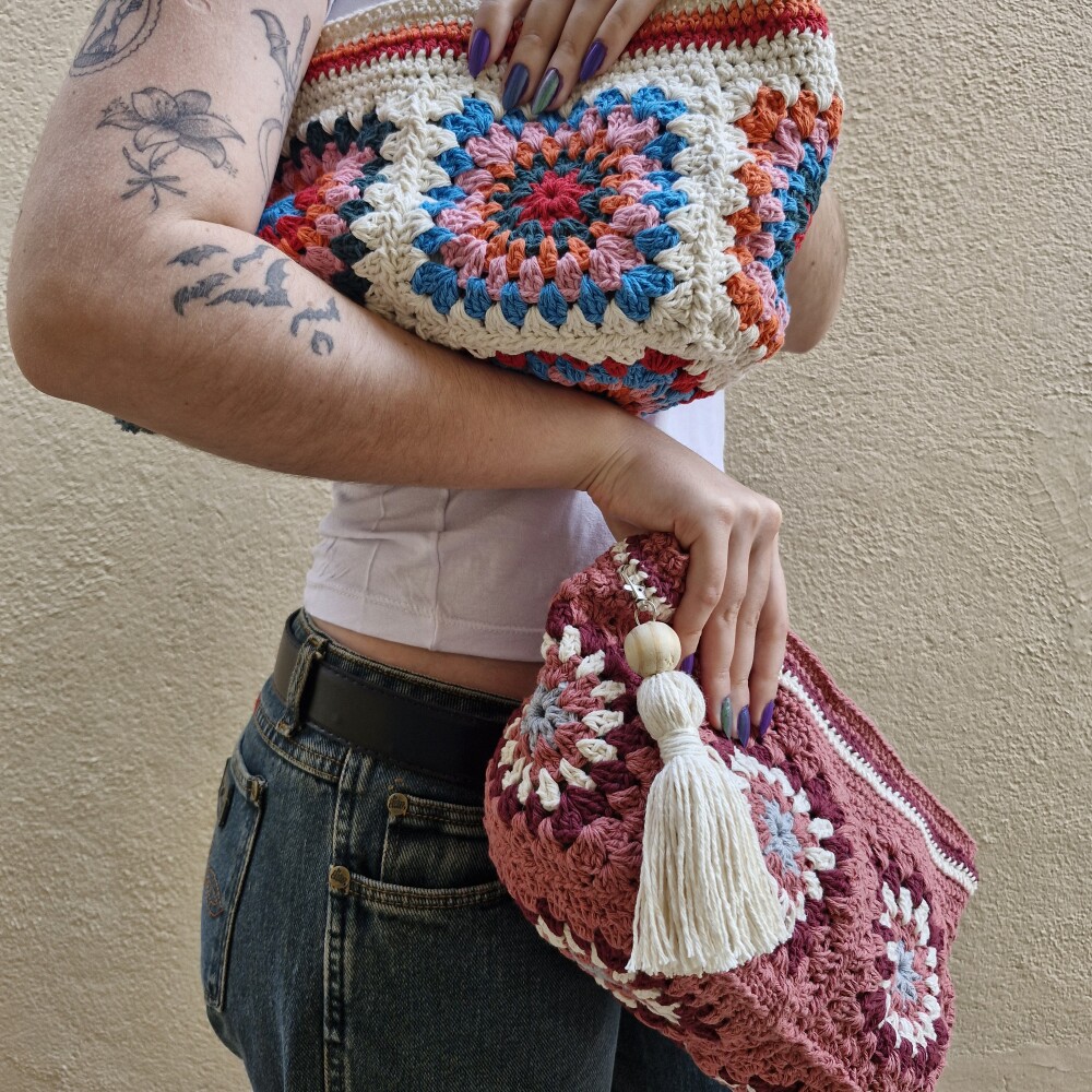 Bolsa de crochê- bolsa de mão