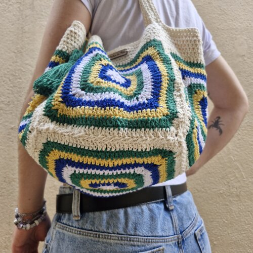 Bolsa de crochê Brasil 1