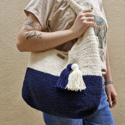 Bolsa de crochê - duas cores