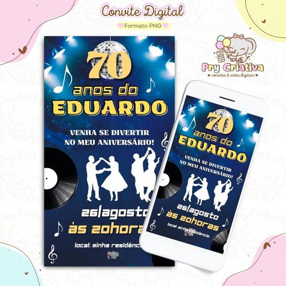 Convite Digital Adulto Flashback Anos 60,70,80,90