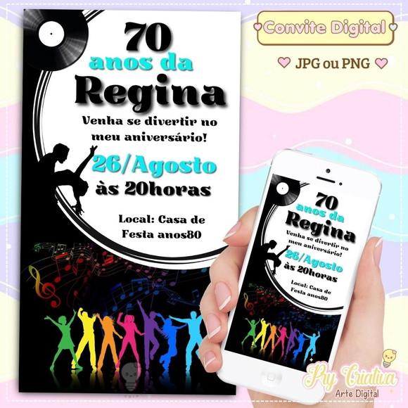 Convite Digital Adulto Flashback Anos 60,70,80,90