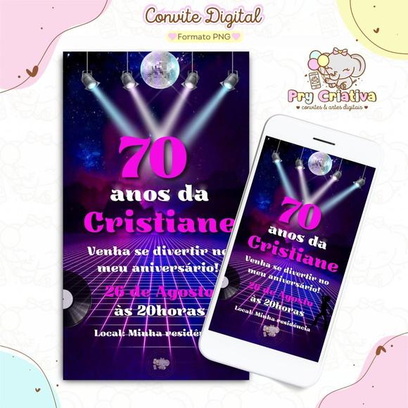 Convite Digital Adulto Flashback Anos 60,70,80,90