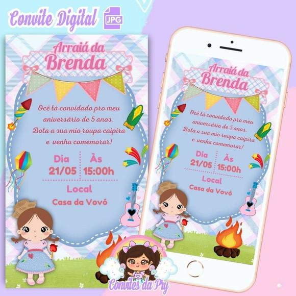 Convite Digital Arraiá Festa Junina
