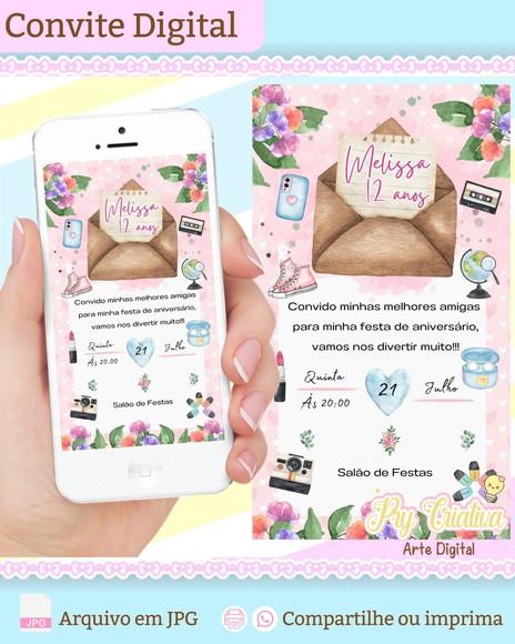 Convite Digital Boho Menina