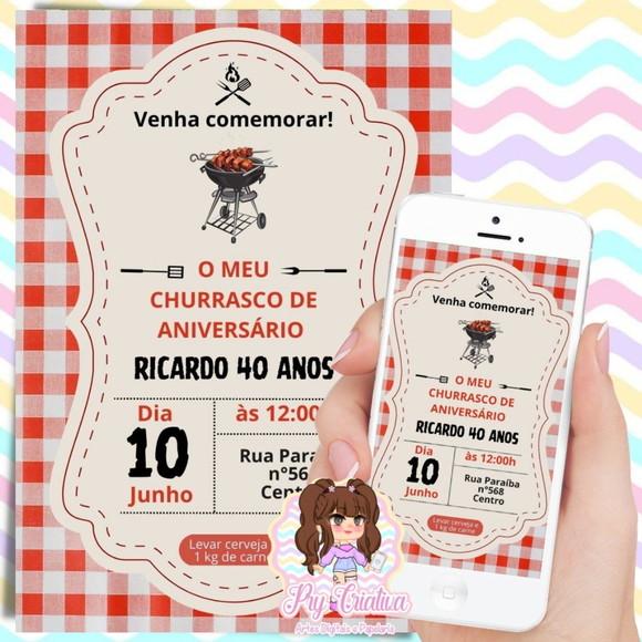 Convite Digital Churrasco