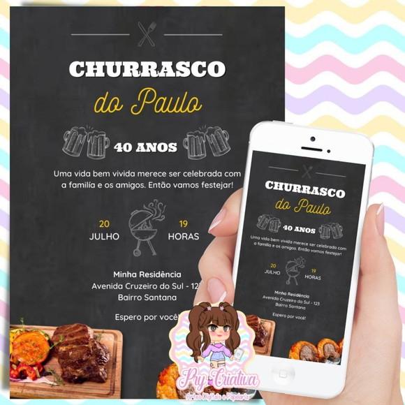 Convite Digital Churrasco