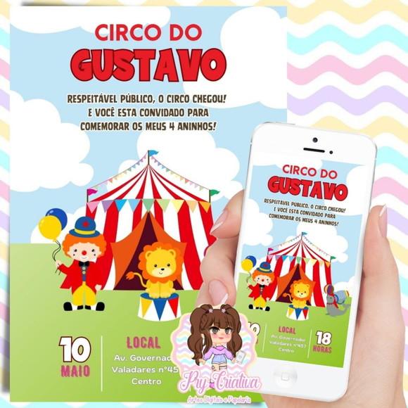 Convite Digital Circo