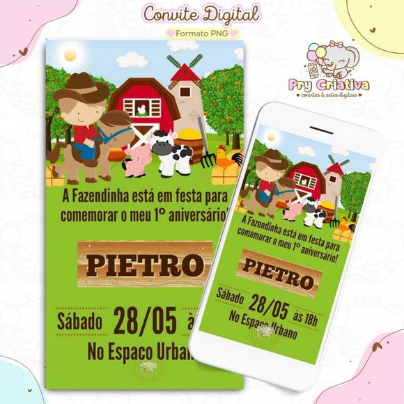 Convite Digital Fazendinha