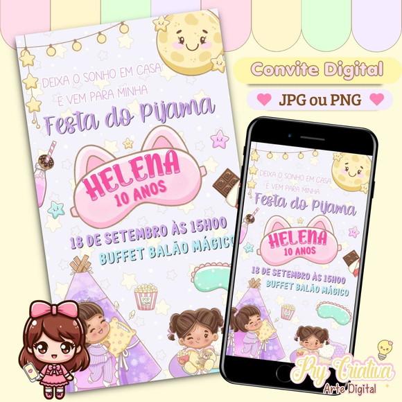 Convite Digital Festa do Pijama