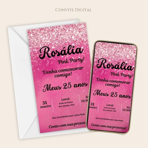 Convite Digital Festa Pink Pink Party