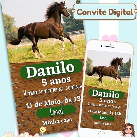 Convite Digital Haras Cavalo