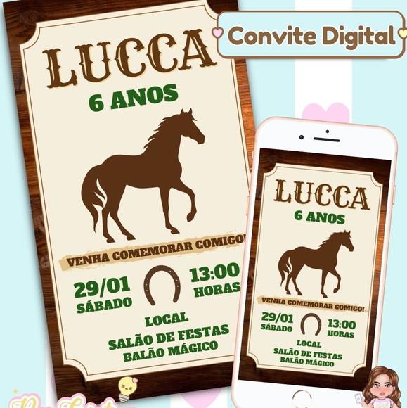 Convite Digital Haras Cavalo