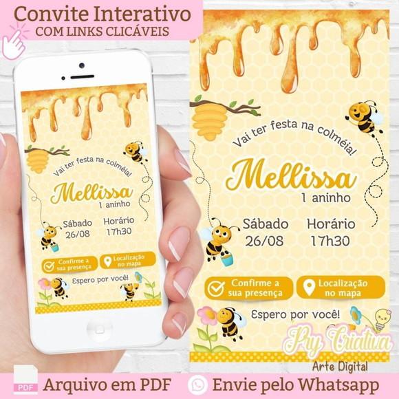 Convite Digital Interativo Abelhinha