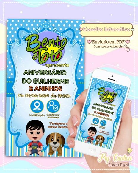 Convite Digital Interativo Bento e Totó