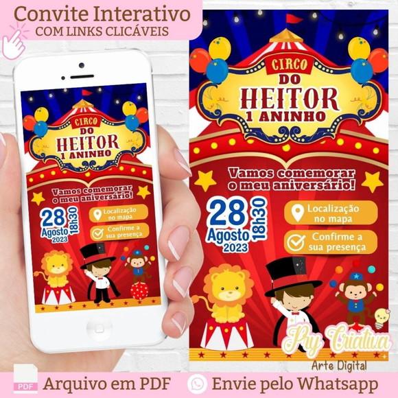 Convite Digital Interativo Circo