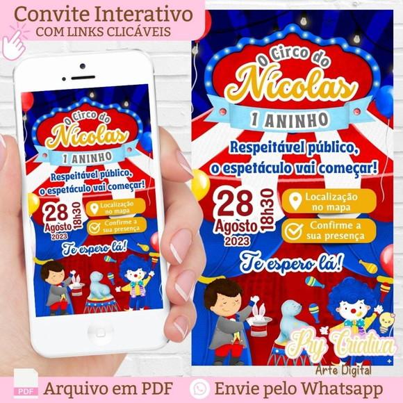 Convite Digital Interativo Circo