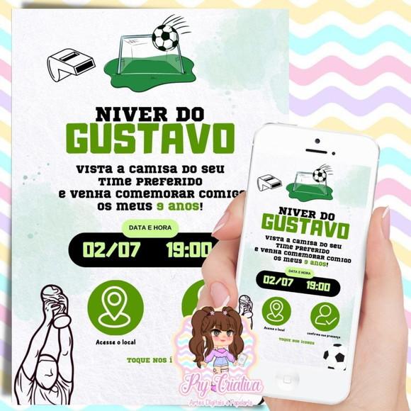 Convite Digital Interativo Futebol