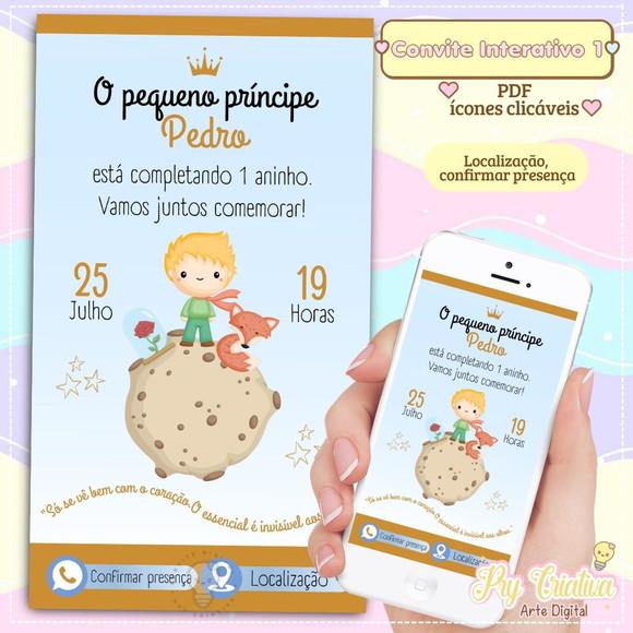 Convite Digital Interativo o Pequeno Príncipe