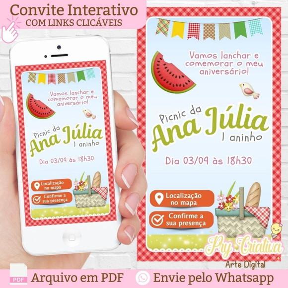 Convite Digital Interativo Picnic