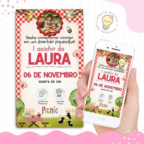 Convite Digital Interativo Picnic com Foto