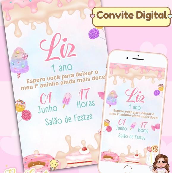Convite Digital Mundo dos Doces