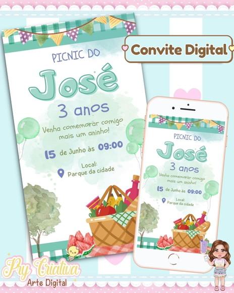 Convite Digital Picnic