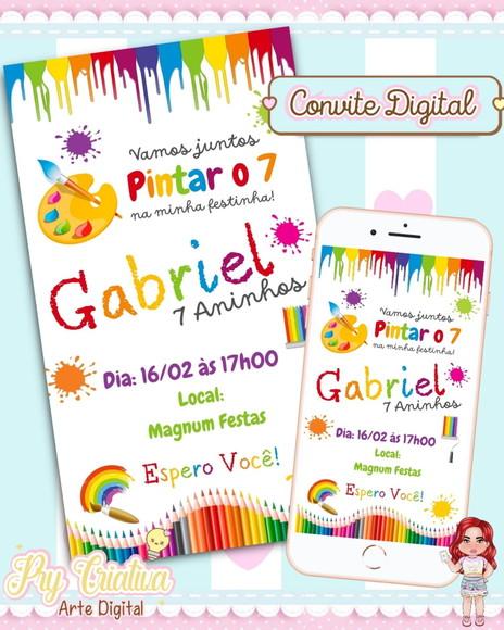 Convite Digital Pintando o 7