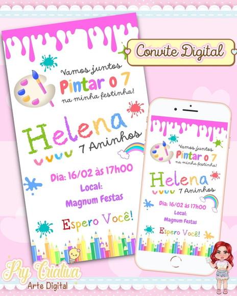 Convite Digital Pintando o 7