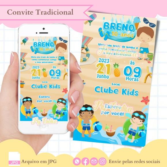 Convite Digital Pool Party