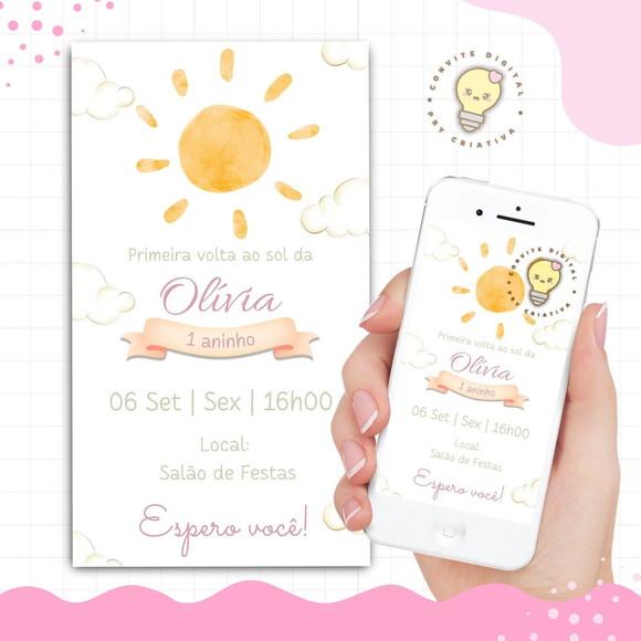 Convite Digital Primeira Volta ao Sol
