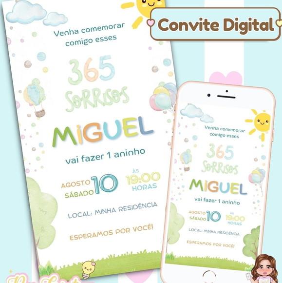 Convite Digital Primeira Volta ao Sol