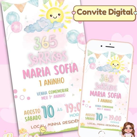 Convite Digital Primeira Volta ao Sol