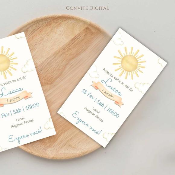 Convite Digital Primeira Volta ao Sol