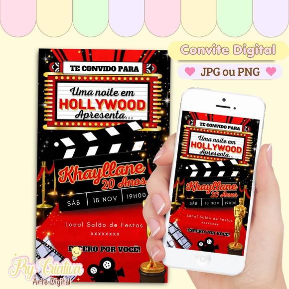 Convite Digital Uma Noite em Hollywood