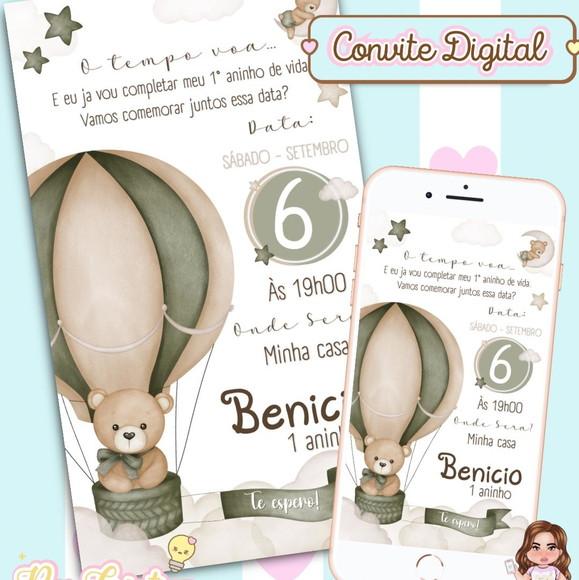 Convite Digital Urso Baloeiro