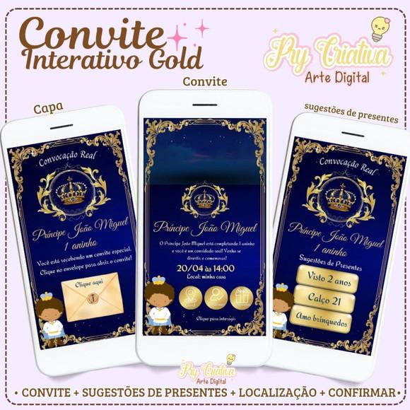 Convite Interativo Animado Realeza