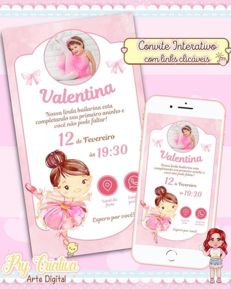 Convite Interativo Bailarina