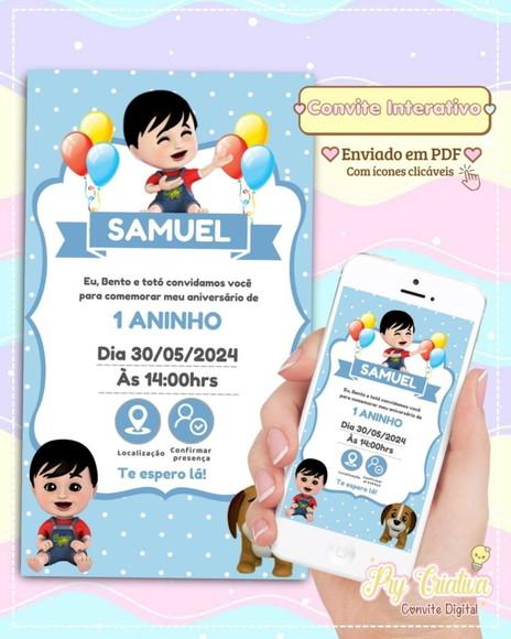 Convite Interativo Bento e Totó