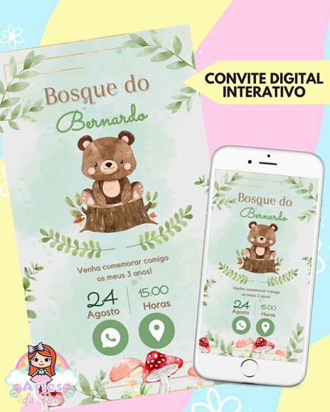Convite Interativo Bosque Encantado