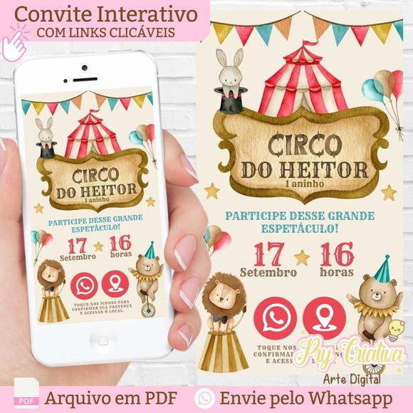 Convite Interativo Circo