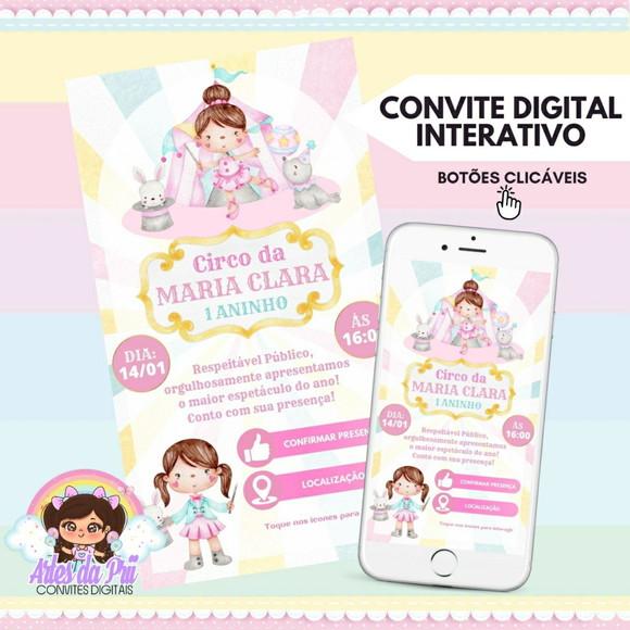 Convite Interativo Circo Rosa