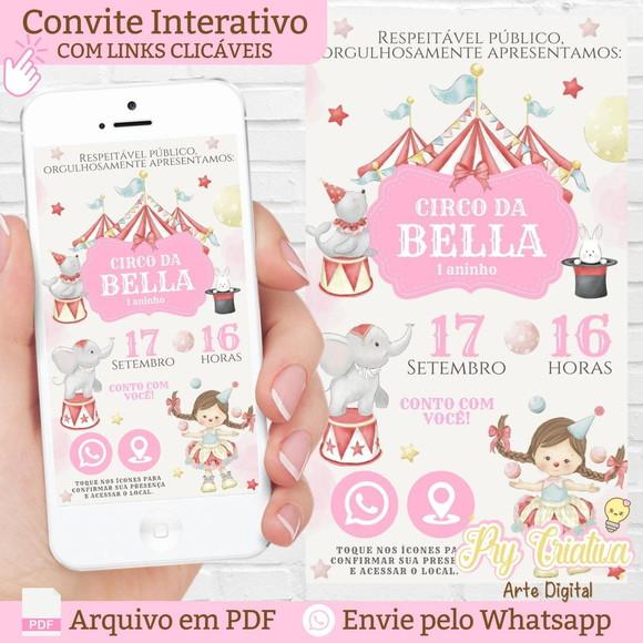 Convite Interativo Circo Rosa