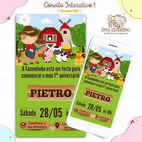 Convite Interativo Fazendinha