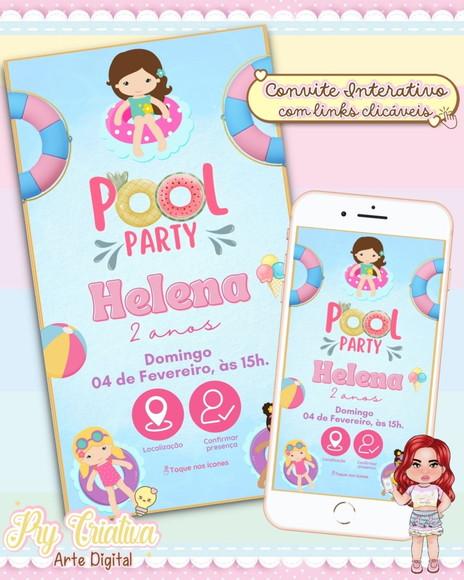 Convite Interativo Pool Party