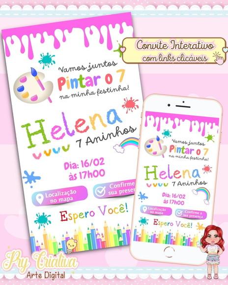 Convite Interativo Pintando o 7